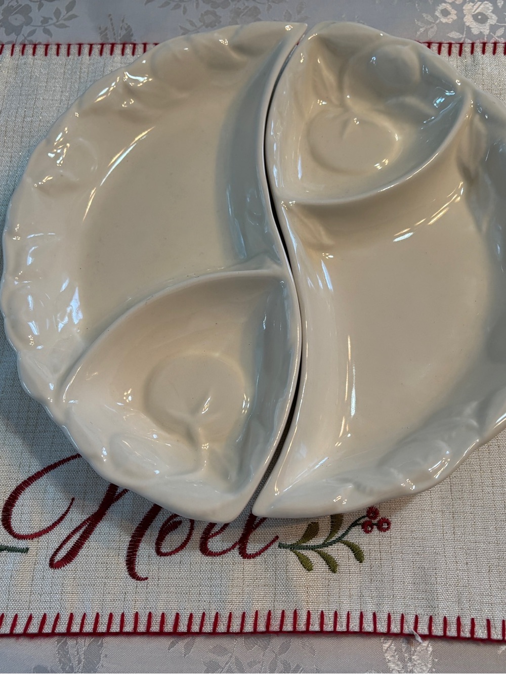 Vintage Belmar Of California Ying Yang White Serving Dishes